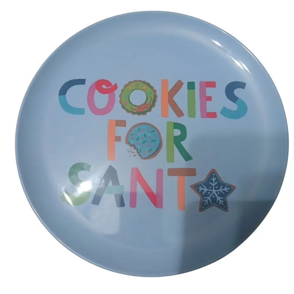 Wondershop Target Dinner Plate Colorful Cookies for Santa Rainbow Multi-Color
